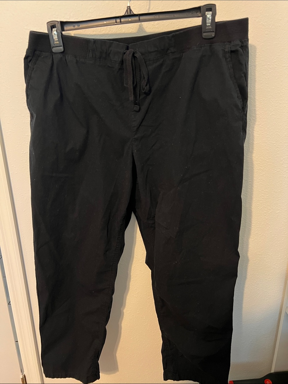 Style & Co. Black Straight-Leg Drawstring Pants